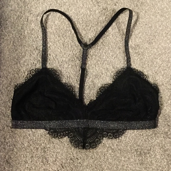 NWT Free People Swept Away Black Soft Bralette - Picture 6 of 7